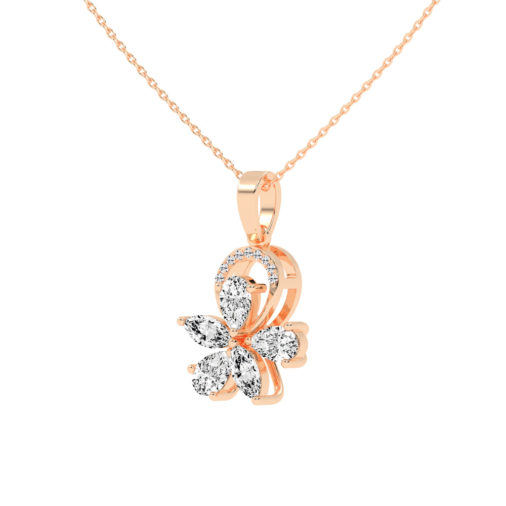 Jasmine Benevent Marquise Cut Fancy Lab Diamond Pendant