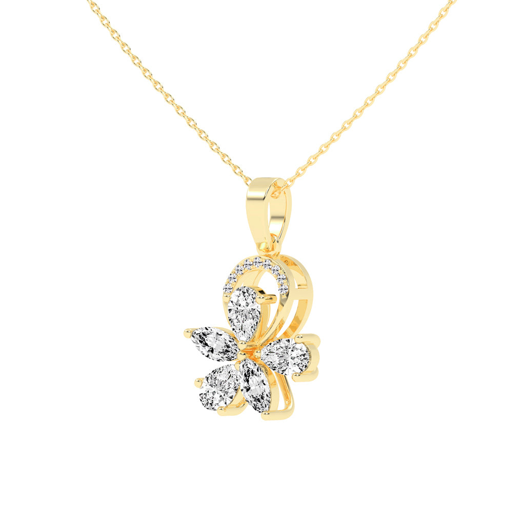 Jasmine Benevent Marquise Cut Fancy Lab Diamond Pendant