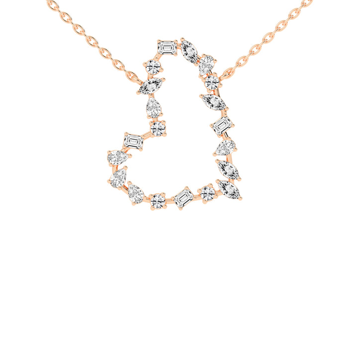Lilia 3Ct Heart Style Marquise Cut Fancy Lab Diamond Pendant