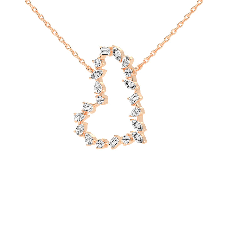 Lilia 3Ct Heart Style Marquise Cut Fancy Lab Diamond Pendant