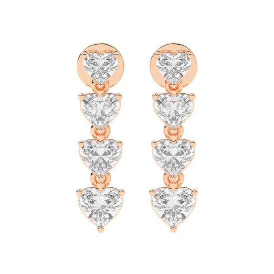 2Ct Round Shape Yellow Gold Solitaire Studs Earrings