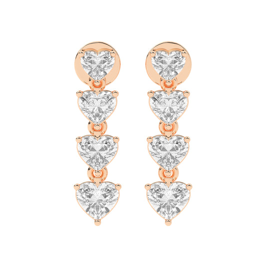 2Ct Round Shape Yellow Gold Solitaire Studs Earrings