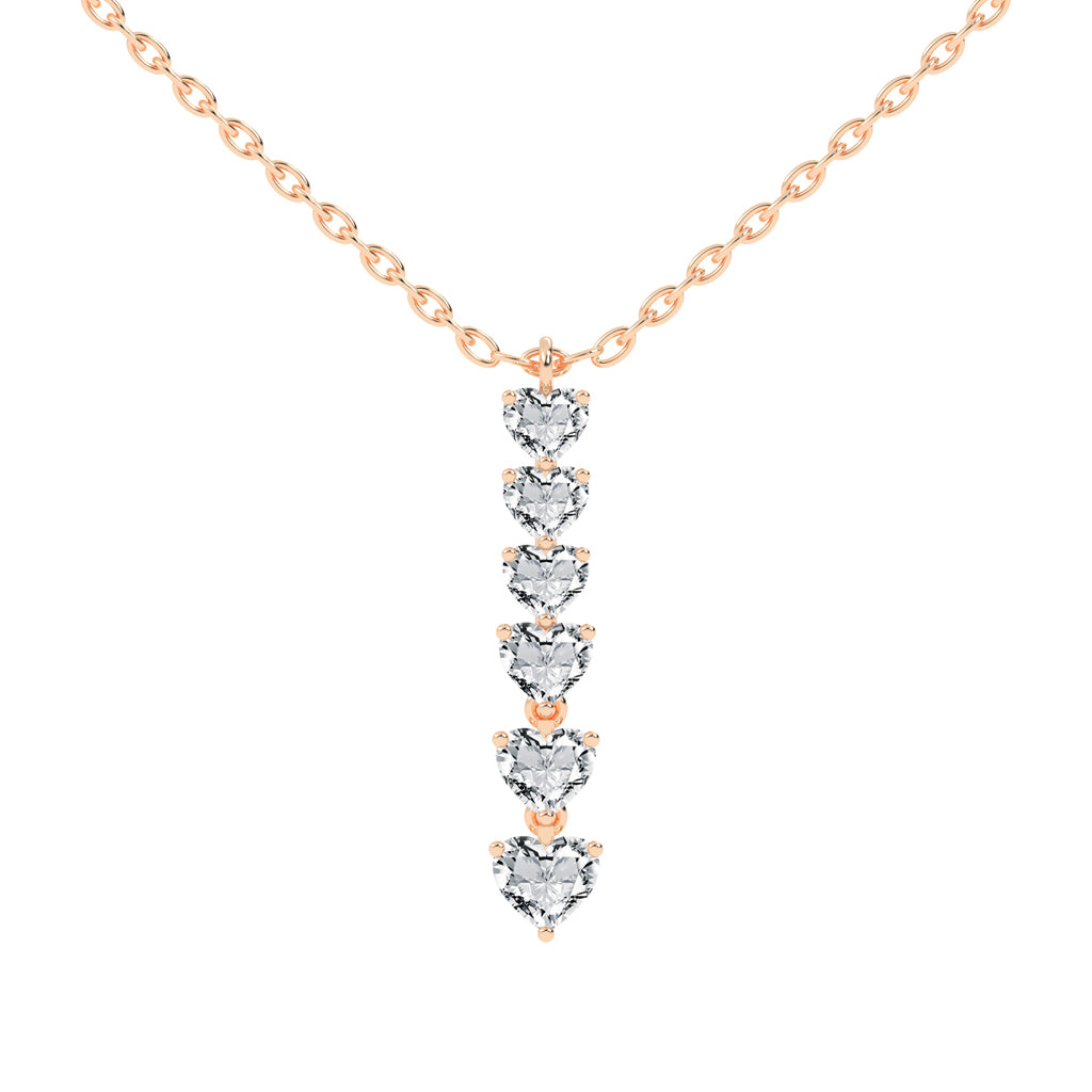 Gianna 2.25Ct Heart Cut Fancy Lab Diamond Pendant