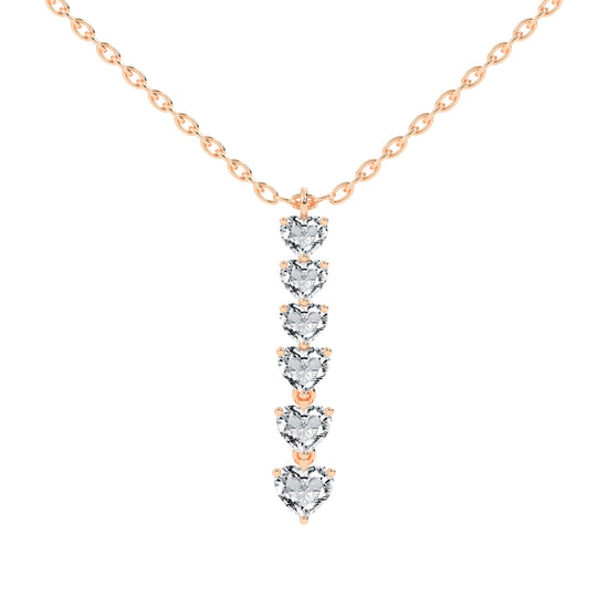 Gianna 2.25Ct Heart Cut Fancy Lab Diamond Pendant