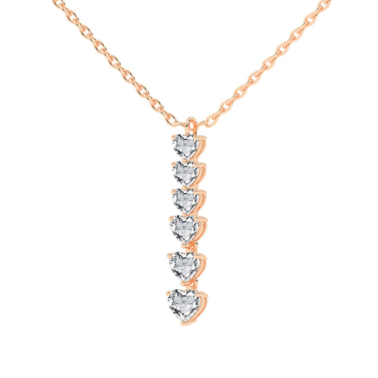 Gianna 2.25Ct Heart Cut Fancy Lab Diamond Pendant
