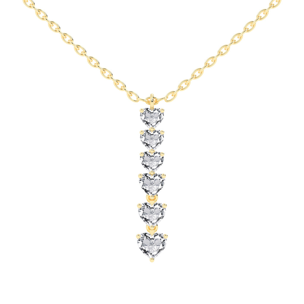 Gianna 2.25Ct Heart Cut Fancy Lab Diamond Pendant