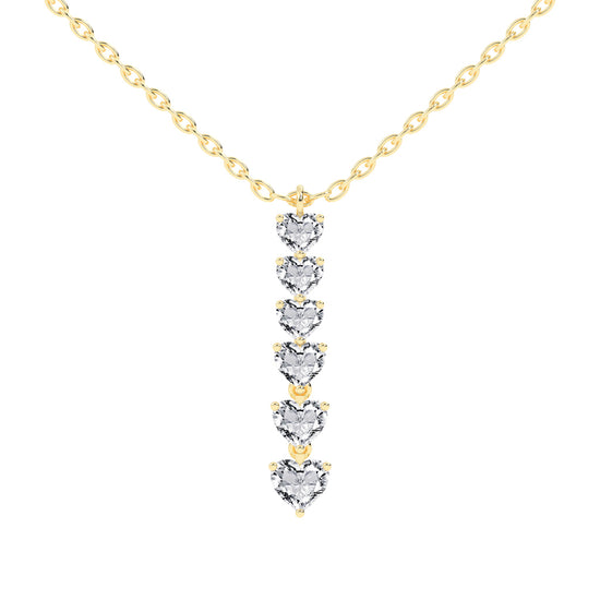 Gianna 2.25Ct Heart Cut Fancy Lab Diamond Pendant