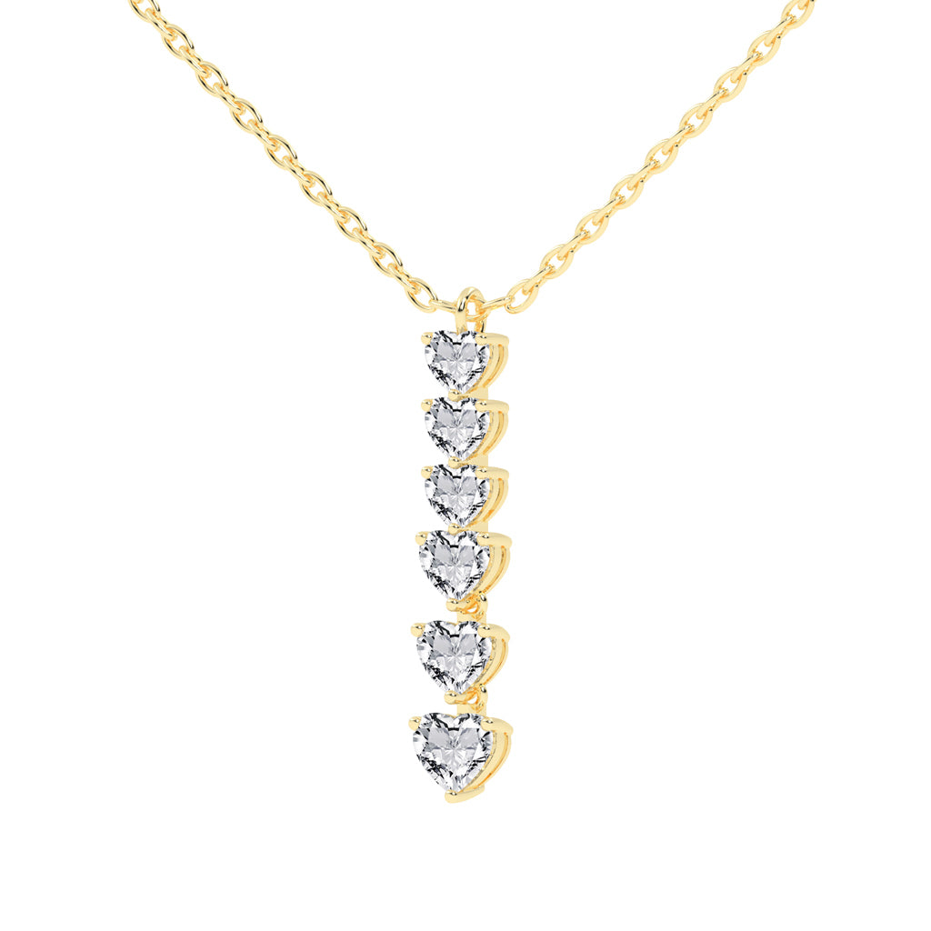 Gianna 2.25Ct Heart Cut Fancy Lab Diamond Pendant