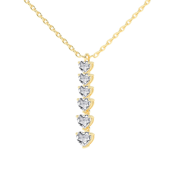 Gianna 2.25Ct Heart Cut Fancy Lab Diamond Pendant