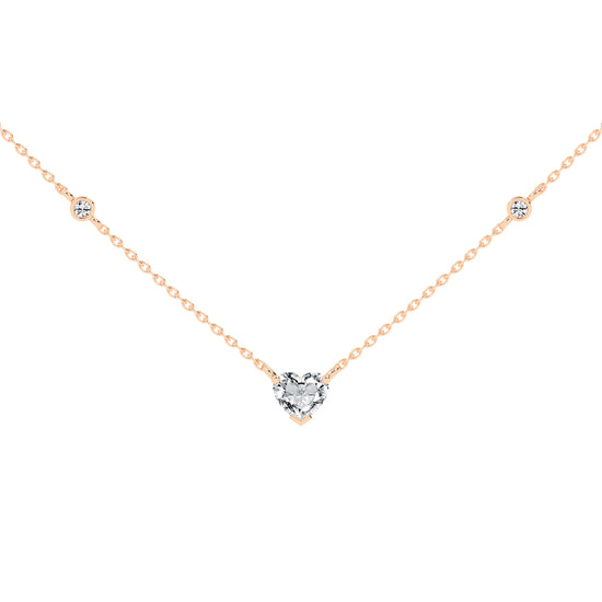 Violetta Solitaire Heart Cut Casual Lab Diamond Pendant