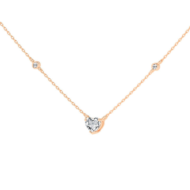 Violetta Solitaire Heart Cut Casual Lab Diamond Pendant