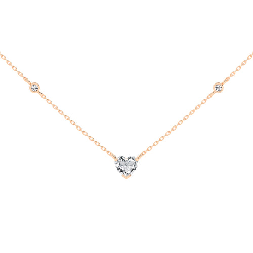 Violetta Solitaire Heart Cut Casual Lab Diamond Pendant