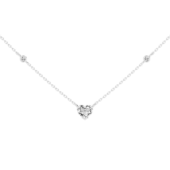 Violetta Solitaire Heart Cut Casual Lab Diamond Pendant