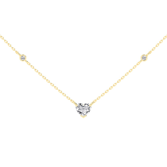 Violetta Solitaire Heart Cut Casual Lab Diamond Pendant