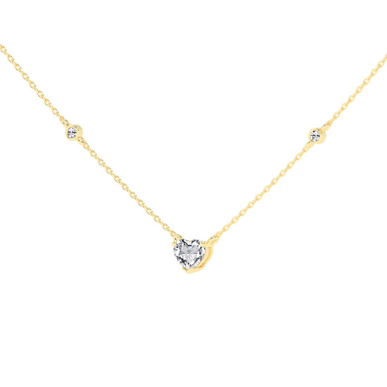 Violetta Solitaire Heart Cut Casual Lab Diamond Pendant