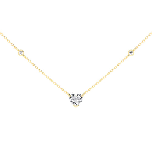 Violetta Solitaire Heart Cut Casual Lab Diamond Pendant
