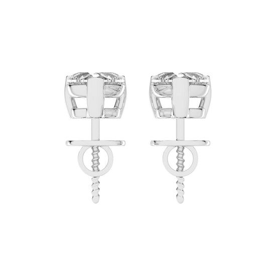 Rosé Romance Heart-Cut Diamond Stud Earrings