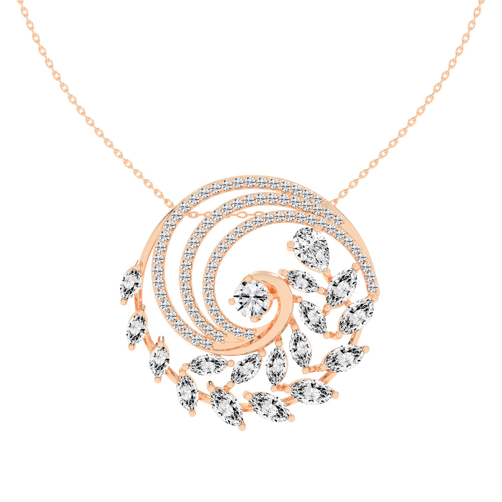 Vesperia Foliage Pear Cut Casual Lab Diamond Pendant