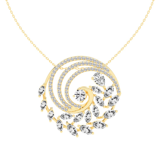 Vesperia Foliage Pear Cut Casual Lab Diamond Pendant