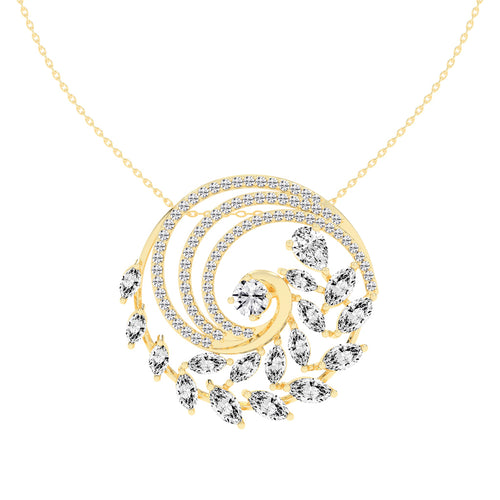 Vesperia Foliage Pear Cut Casual Lab Diamond Pendant