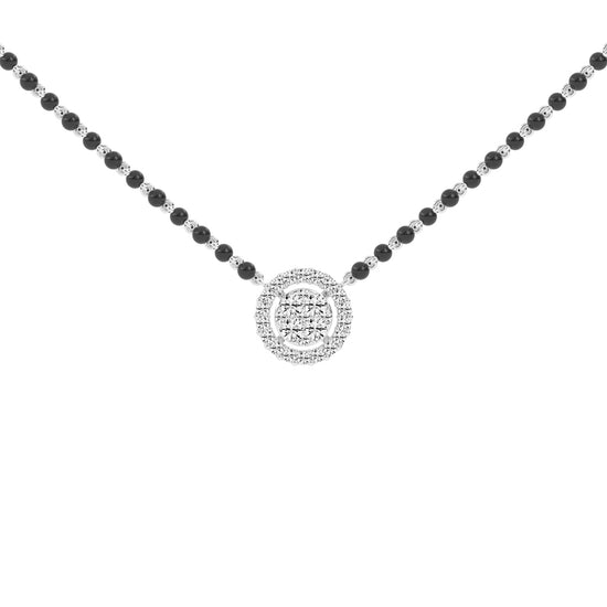 0.50Ct Round Shape Delicate Mangalsutra