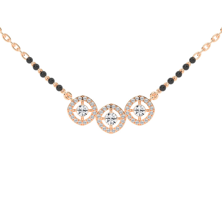 0.50Ct Round Shape Delicate Mangalsutra