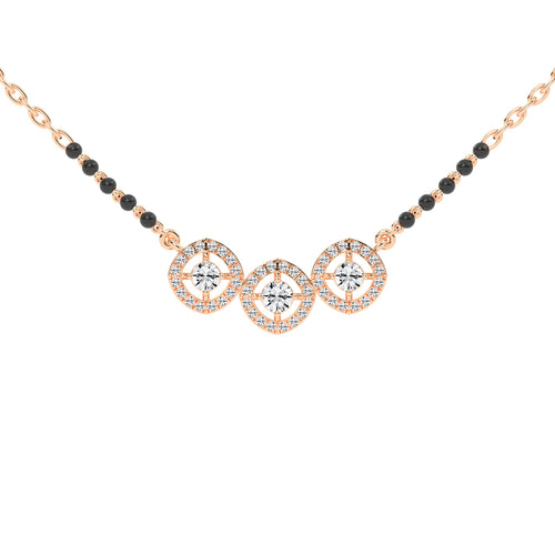 0.50Ct Round Shape Delicate Mangalsutra