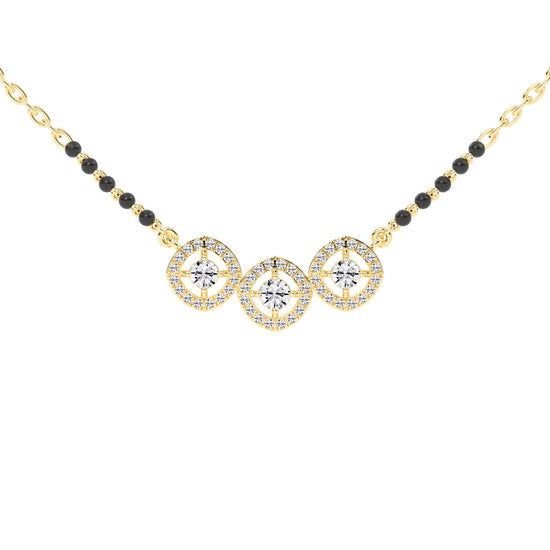 0.50Ct Round Shape Delicate Mangalsutra