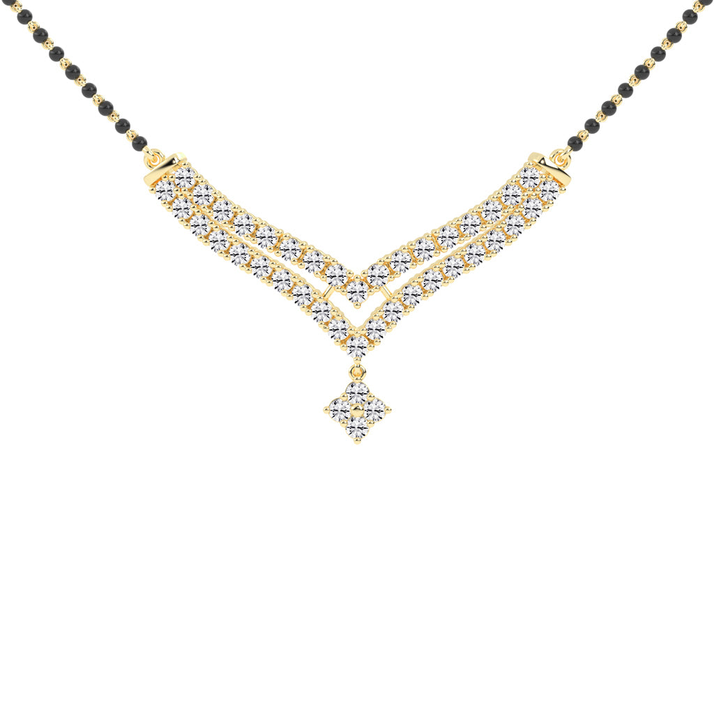 3.25Ct Round Shape Delicate Mangalsutra