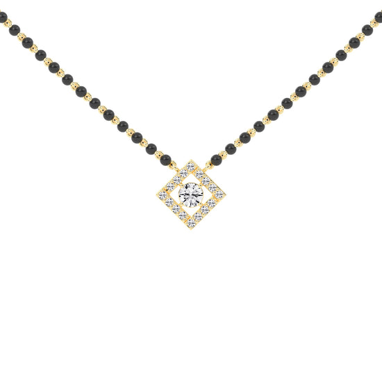0.25Ct Round Shape Delicate Mangalsutra