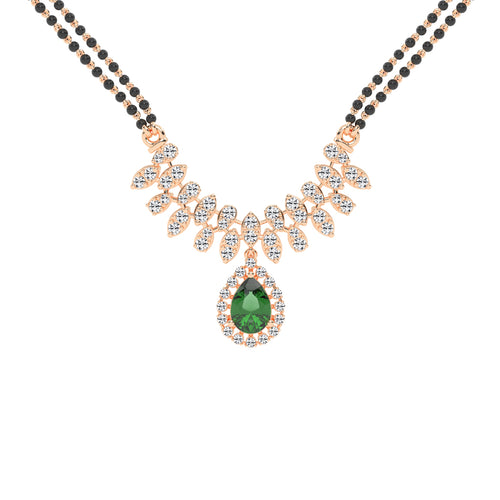 3Ct Pear Shape Fancy Mangalsutra