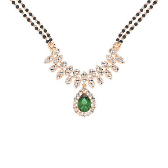 3Ct Pear Shape Fancy Mangalsutra