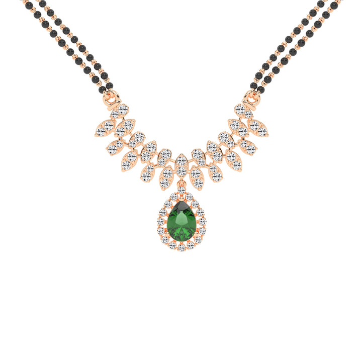 3Ct Pear Shape Fancy Mangalsutra