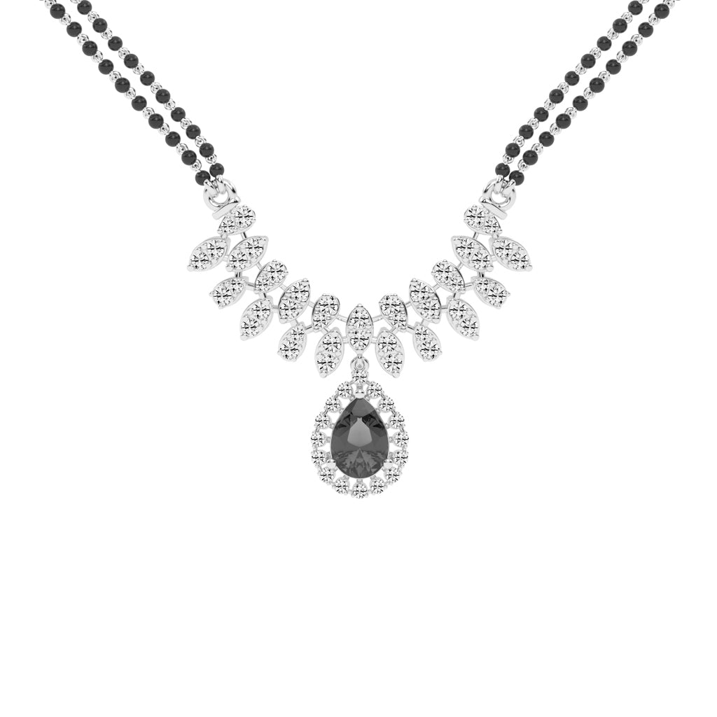 3Ct Pear Shape Fancy Mangalsutra