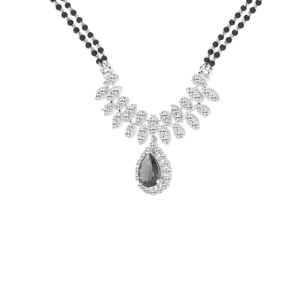 3Ct Pear Shape Fancy Mangalsutra