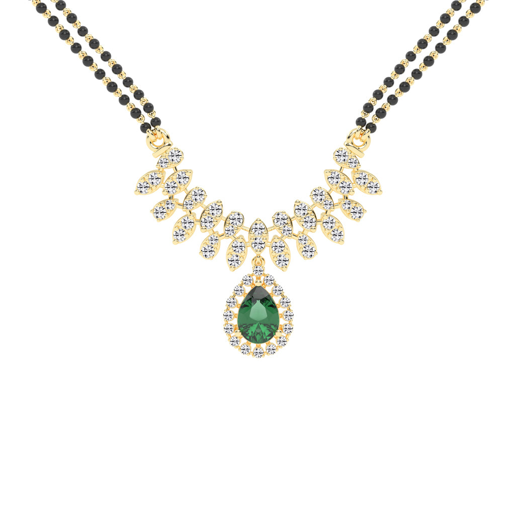 3Ct Pear Shape Fancy Mangalsutra