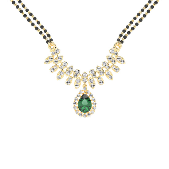 3Ct Pear Shape Fancy Mangalsutra