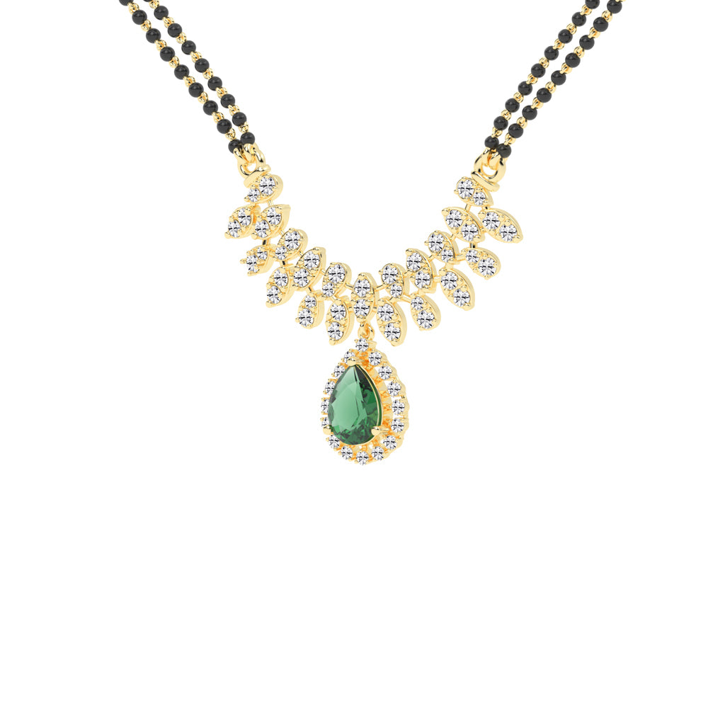 3Ct Pear Shape Fancy Mangalsutra