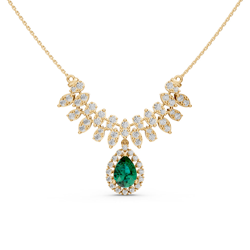 3Ct Pear Shape Fancy Mangalsutra