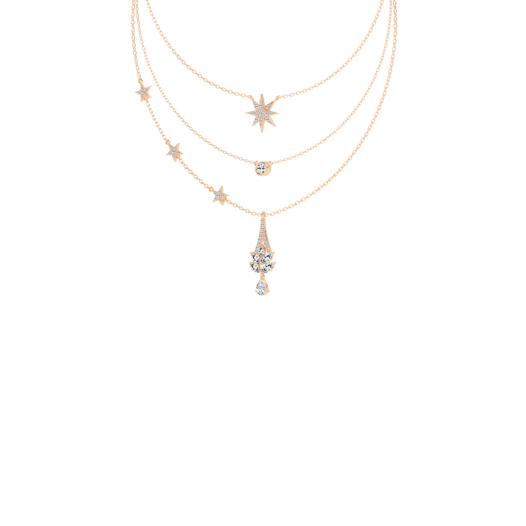 2.25Ct Pear Shape Fancy Mangalsutra