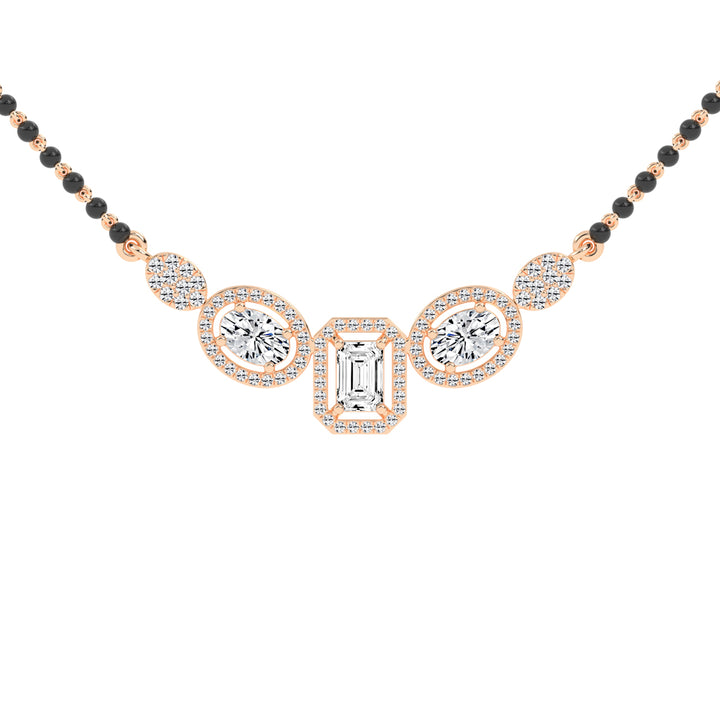 2Ct Oval Shape Fancy Mangalsutra