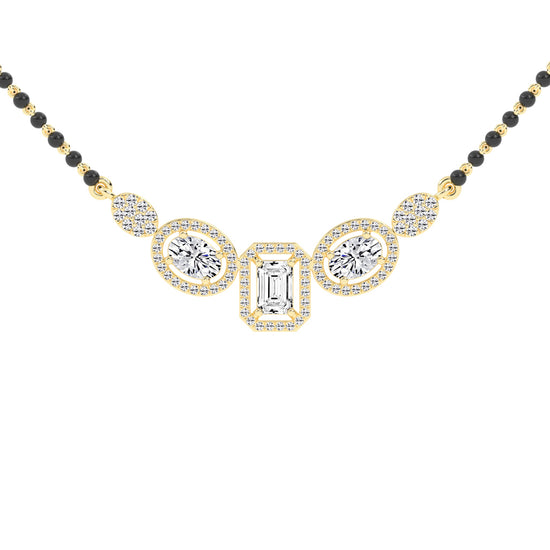 2Ct Oval Shape Fancy Mangalsutra
