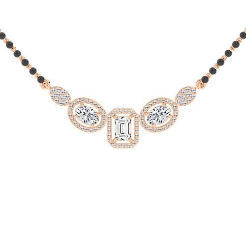2Ct Oval Shape Fancy Mangalsutra