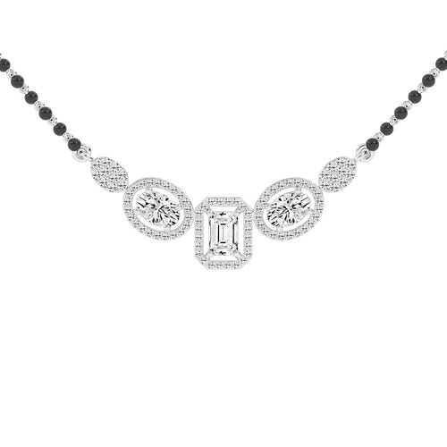 2Ct Oval Shape Fancy Mangalsutra
