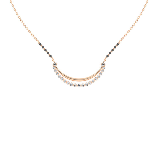 1Ct Round Shape Delicate Mangalsutra