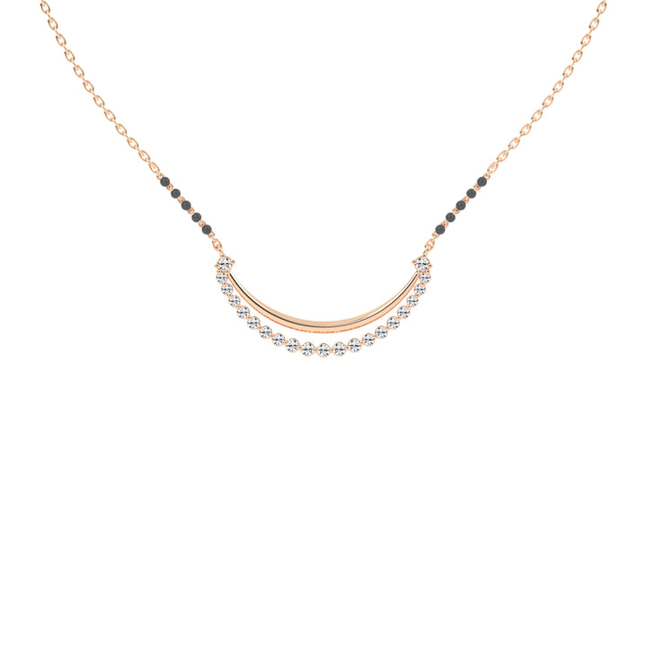 1Ct Round Shape Delicate Mangalsutra
