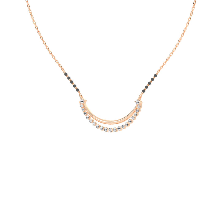 1Ct Round Shape Delicate Mangalsutra