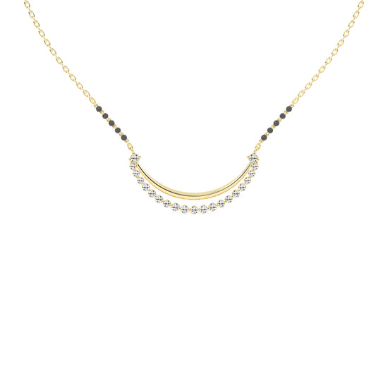 1Ct Round Shape Delicate Mangalsutra