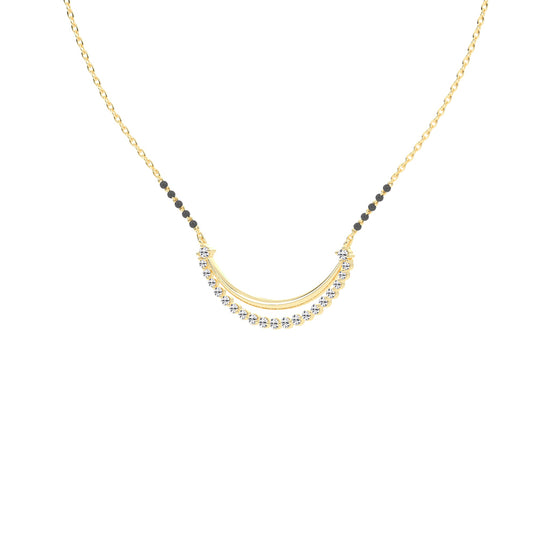 1Ct Round Shape Delicate Mangalsutra