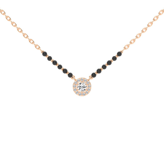0.25Ct Round Shape Solitaire Mangalsutra